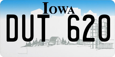 IA license plate DUT620