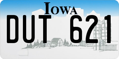 IA license plate DUT621