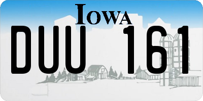 IA license plate DUU161