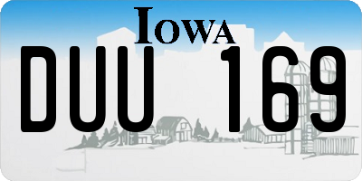 IA license plate DUU169
