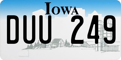 IA license plate DUU249