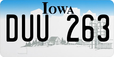 IA license plate DUU263