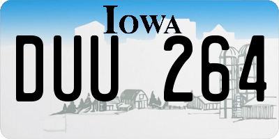 IA license plate DUU264