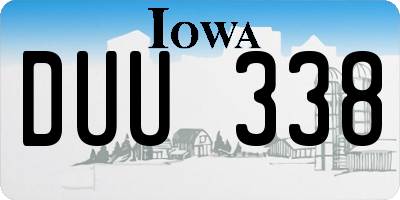 IA license plate DUU338