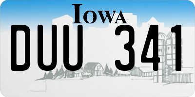 IA license plate DUU341