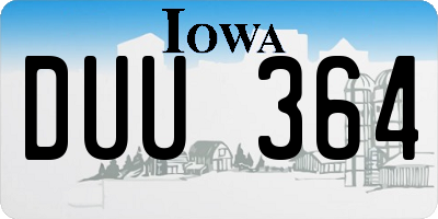 IA license plate DUU364