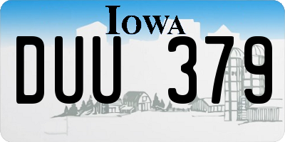 IA license plate DUU379