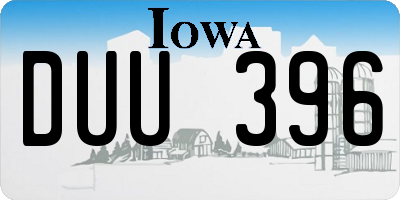 IA license plate DUU396