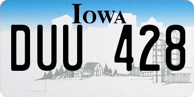 IA license plate DUU428