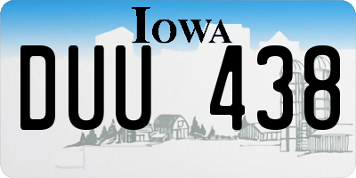 IA license plate DUU438
