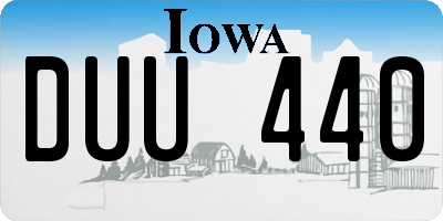IA license plate DUU440