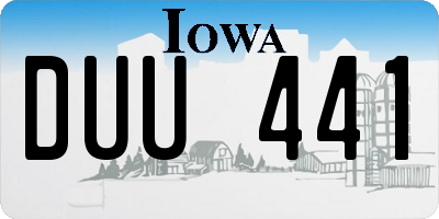 IA license plate DUU441