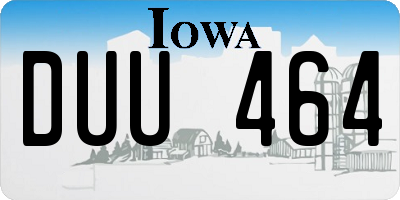 IA license plate DUU464