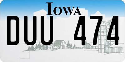 IA license plate DUU474