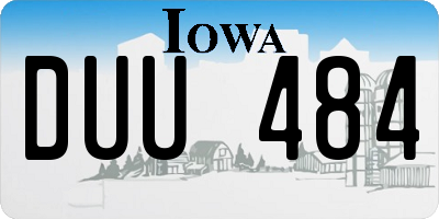 IA license plate DUU484