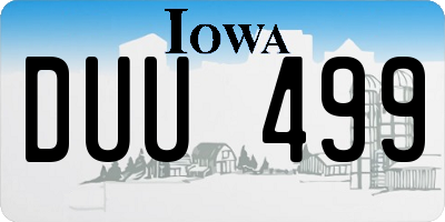IA license plate DUU499