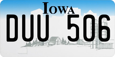 IA license plate DUU506