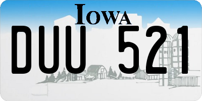 IA license plate DUU521