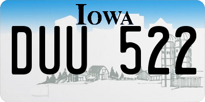 IA license plate DUU522