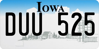 IA license plate DUU525