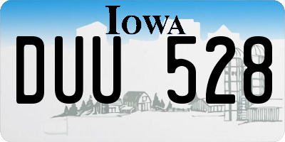 IA license plate DUU528