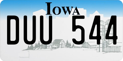 IA license plate DUU544