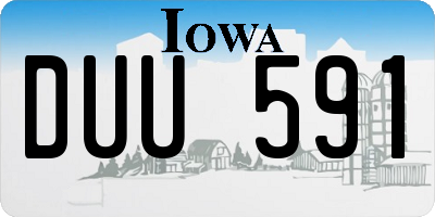 IA license plate DUU591