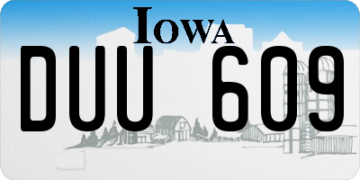 IA license plate DUU609