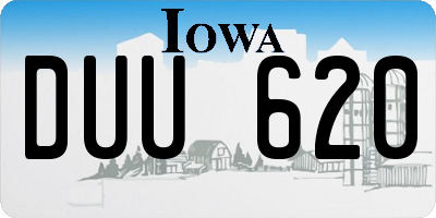 IA license plate DUU620