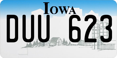 IA license plate DUU623