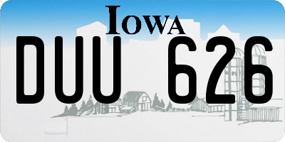 IA license plate DUU626