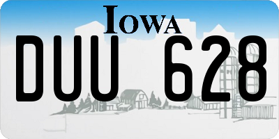 IA license plate DUU628
