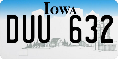 IA license plate DUU632
