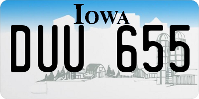 IA license plate DUU655