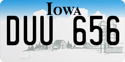 IA license plate DUU656