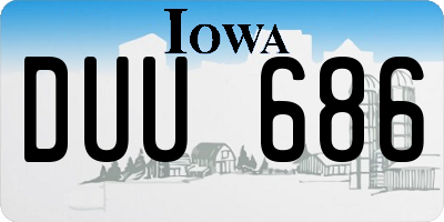 IA license plate DUU686