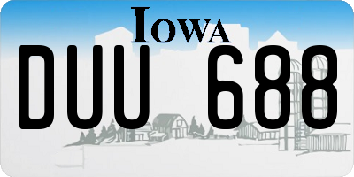 IA license plate DUU688