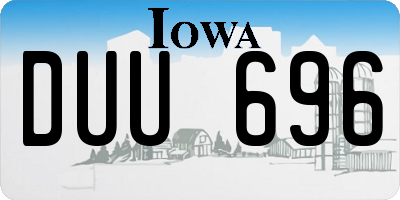 IA license plate DUU696