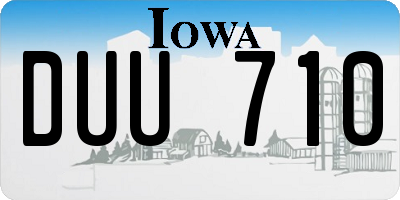 IA license plate DUU710