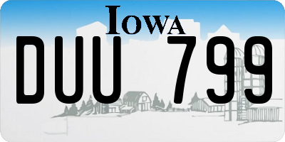 IA license plate DUU799