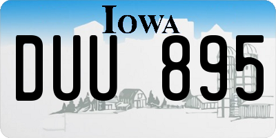 IA license plate DUU895