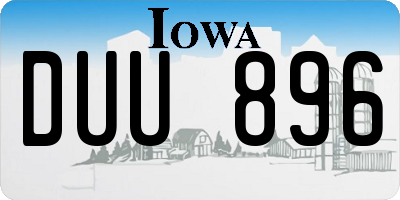 IA license plate DUU896