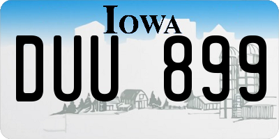 IA license plate DUU899