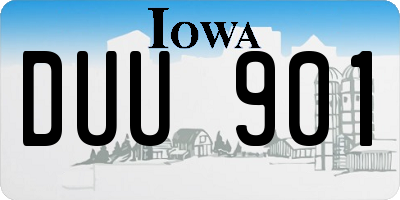 IA license plate DUU901