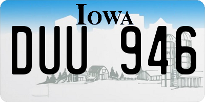 IA license plate DUU946