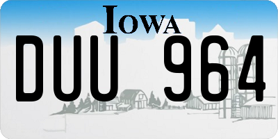IA license plate DUU964