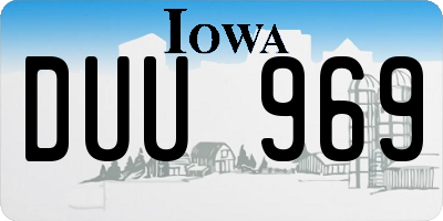 IA license plate DUU969