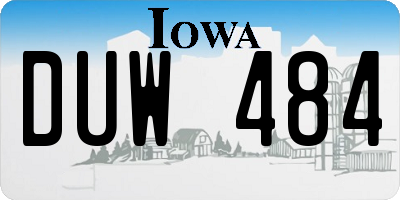 IA license plate DUW484