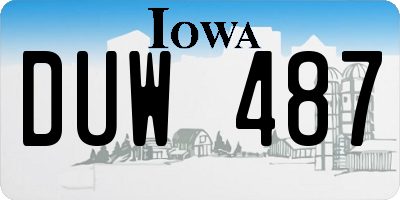 IA license plate DUW487