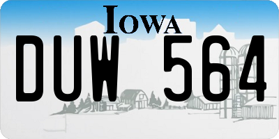 IA license plate DUW564